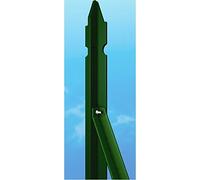 ITALFROM Saetta a L in Ferro Plastificato Verde - Altezza 150 cm - per Sostegno Paletti Recinzione 2191