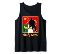 Italia 2026 Ice Hockey Cina e Italia Flag invernale Sports Canotta