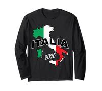 Italia 2026 s Italy Map Flag s Italian Heritage s Travel Maglia a Manica