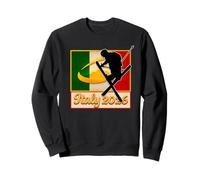 Italia 2026 Ski freestyle Vintage Italia Bandiera invernale Felpa
