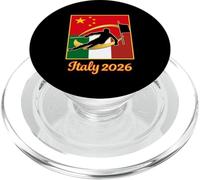 Italia 2026 SLALOM Cina e Flag Italia 2026 Sport invernali PopSockets PopGrip per MagSafe