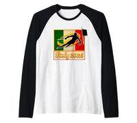 Italia 2026 SLALOM Vintage Italia Flag 2026 Sport invernali Maglia con Maniche Raglan