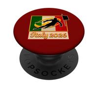 Italia 2026 SLALOM Vintage Italia Flag 2026 Sport invernali PopSockets PopGrip Adesivo