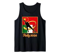 Italia 2026 Speed pattinaggio Cina e Italia Flag sport Canotta
