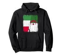 Italia Algeria Mezza Bandiera Patrimonio Algerino Italiano Felpa con Cappuccio