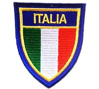 ITALIA bandiera Italia - Toppe termoadesive Patch Toppa ricamate, misura: 6 x 7,4 cm