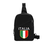 Italia Bandiera italiana Italia Borsa a tracolla Zaino pieghevole a tracolla sul petto Borse a tracolla per uomo Donna Viaggi Escursionismo all'aperto