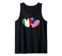 Italia Bandiera Malesia Maglia Amore Malese Italiano Canotta
