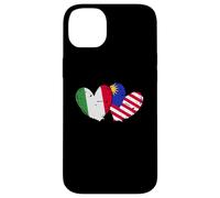 Italia Bandiera Malesia Maglia Amore Malese Italiano Custodia per iPhone 14 Plus