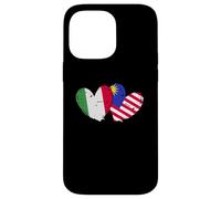 Italia Bandiera Malesia Maglia Amore Malese Italiano Custodia per iPhone 14 Pro Max