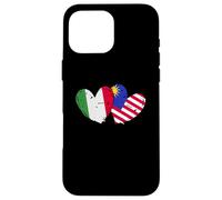 Italia Bandiera Malesia Maglia Amore Malese Italiano Custodia per iPhone 16 Pro Max