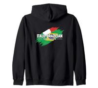 Italia Brasile Bandiera Pride Heritage Fans Felpa con Cappuccio