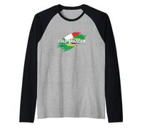 Italia Brasile Bandiera Pride Heritage Fans Maglia con Maniche Raglan