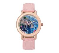 Italia Campania Costiera Amalfitana Donna Elegante Orologio Analogico al Quarzo Orologio da Polso Cinturino in Pelle, Stile:, regular, Cinturino