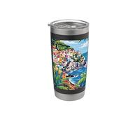 Italia Cinque Terre Arte Bicchiere termico in acciaio inox doppia parete