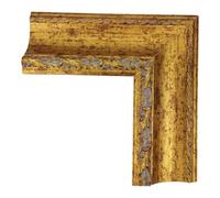 ITALIA CORNICI - Cornice per quadri da parete rettangolare, quadrata con o senza passepartout in legno (24 x 30 cm, Oro Antico)