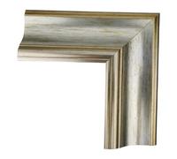 ITALIA CORNICI Maestri Artigiani - Cornice Per Quadri Tele Champagne Argento Passepartout (30 x 40 cm, ARGENTO)