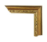 ITALIA CORNICI Maestri Artigiani I Cornice per Quadri Tele con Passepartout in Legno I Varie Misure I Personalizzabile I Noce Rosa Oro Crema (Oro, 30 x 30 cm)