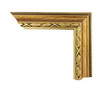 ITALIA CORNICI Maestri Artigiani I Cornice per Quadri Tele con Passepartout in Legno I Varie Misure I Personalizzabile I Noce Rosa Oro Crema (Oro, 30 x 45 cm)