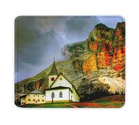 Italia Dolomiti Alta Badia Mouse pad regalo souvenir 7,9 x 9,5 in 3 mm pad in gomma