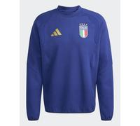 Italia FIGC Adidas Felpa Girocollo crew UOMO Tiro Travel Blu Cotone