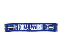 Italia FIGC Sciarpa Modello Ufficiale Jacquard "FORZA AZZURRI" Blu