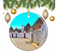 Italia I Trulli Di Alberobello Natale Albero di Natale Ornamento Decorazione Matrimonio Ciondolo Appeso Decorazione Città Viaggio Souvenir Collection