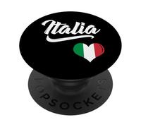 Italia Italia Bandiera Cuore Italia Italiano Patrimonio Famiglia PopSockets PopGrip Adesivo