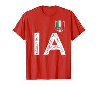 Italia Italia Bandiera Umana Lettera I e A Italia Italia rossa Maglietta
