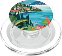 Italia, lago, como, illustrazione PopSockets PopGrip per MagSafe