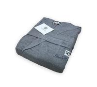 Italia Magazzini Accappatoio Calibrato Renato Balestra con Cappuccio Uomo/Donna in Spugna - Taglie Forti 3XL 4XL 5XL - Morbido, Assorbente, Ottima Qualità (Grigio, 4XL)