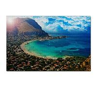 Italia Mondello Palermo Sicilia Puzzle 1000 Pezzi Adult Puzzle in Legno Gioco di Puzzle Souvenir Turismo Regalo
