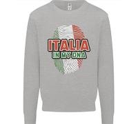 Italia Nel Mio DNA Bandiera Italiana Calcio Rugby Uomo Felpa Maglione