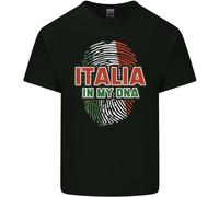 Italia Nel Mio DNA Bandiera Italiana Calcio Rugby Uomo T-Shirt Tee Top