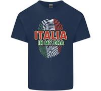 Italia Nel Mio DNA Bandiera Italiana Calcio Rugby Uomo T-Shirt Tee Top