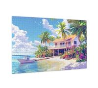 Italia Puzzle 1000 Pezzi Adulti, 5D DIY Puzzle Mare Pattern Design con Confezione Regalo per Regalo Donna, Attività Famiglie Impegnative Principianti per Home Wall Bedroom Decor 75 x 50 cm -1036Y