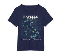 Italia Ravello Maglietta, Donna Plus-Size, Navy, 5X
