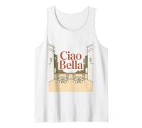 Italia Retro Terrazza Vintage Ciao Bella Mediterraneo Canotta