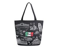 Italia Roma Colosseo Borsa per la spesa riutilizzabile per la spesa Borsa in tela per impieghi gravosi Borsa a tracolla grande pieghevole e lavabile per le donne
