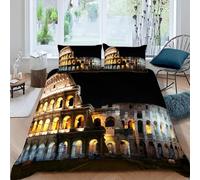 Italia Roma punto di riferimento set di biancheria da letto modello Colosseo Antica cultura gladiatoria degli schiavi romani Guerrieri romani, copripiumino matrimoniale 200x200 copripiumino roma