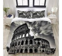 Italia Roma punto di riferimento set di biancheria da letto modello Colosseo Antica cultura gladiatoria degli schiavi romani Guerrieri romani, copripiumino matrimoniale 200x200 copripiumino roma