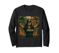 Italia Shirt Fan Ultras Italia Uomo Donna Italy Bandiera Maglia a Manica