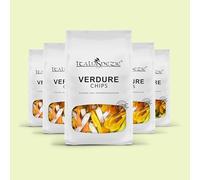 ITALIA SPEZIE Chips di Verdure essiccate, croccanti - 1 Kg (5 x 200g) - Snack, chips vegetali con patata dolce, zucca, taro, fagiolini e carote