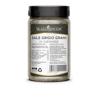 ITALIA SPEZIE - Sale grigio di Guerande in grani - Barattolo da 600g, Sale Celtico o Bretone, sale naturale 100% non raffinato.