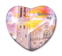 Italia Spoleto Frigorifero Magnetico Adesivi Collezione Magnetico Decorativo Viaggio Souvenir Cuore a forma di
