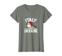 Italia sta con Ucraina Ucraina Bandiera Italiana Tees Maglietta