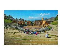 Italia, teatro antico di Taormina Jigsaw Puzzle 1000 pezzi Gioco di opere d'arte viaggio souvenir in legno