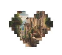 Italia Toscana Building Brick Block Puzzle a forma di cuore, immagine personalizzata puzzle foto puzzle per adulti 3D micro blocchi di costruzione per la decorazione domestica set di mattoni