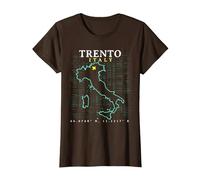 Italia Trento Maglietta, Donna, Marrone, XL