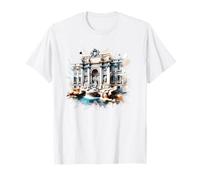 Italia Vacanze Design Digitale Trevi Fontana Roma Maglietta